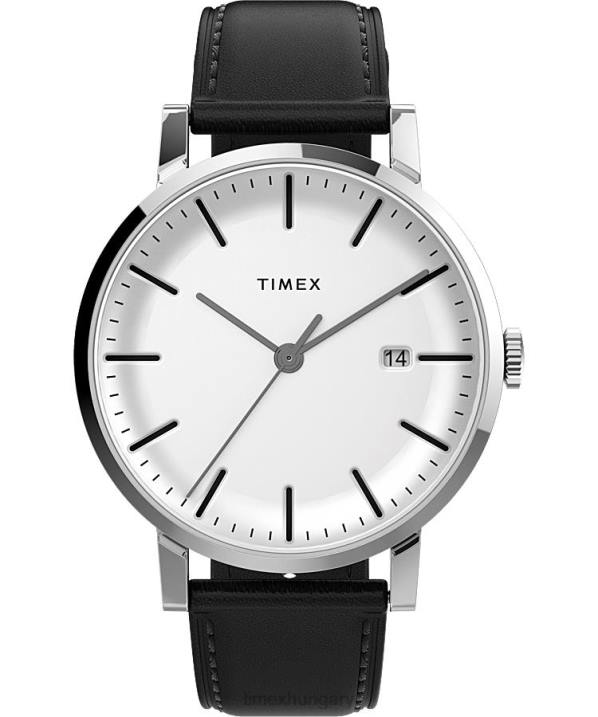 órák | B8NR140 Timex rozsdamentes acél/fekete/fehér midtown 38mm-es rozsdamentes acél karkötős óra férfiak