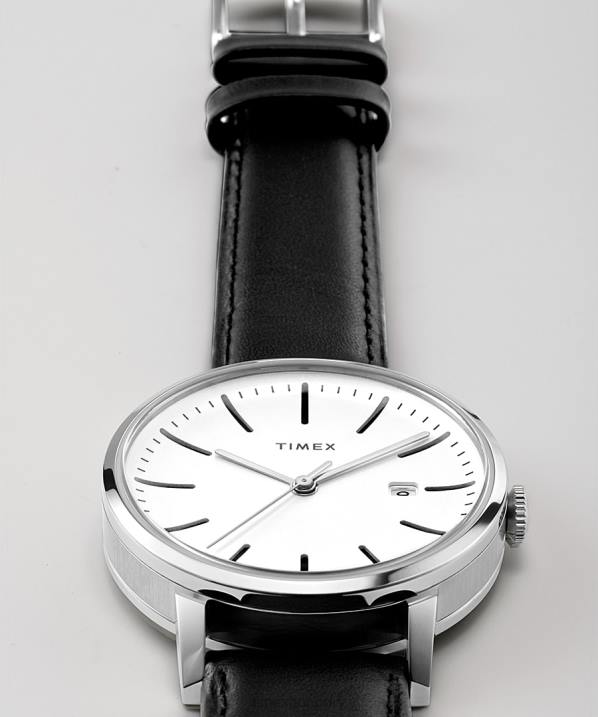 órák | B8NR140 Timex rozsdamentes acél/fekete/fehér midtown 38mm-es rozsdamentes acél karkötős óra férfiak