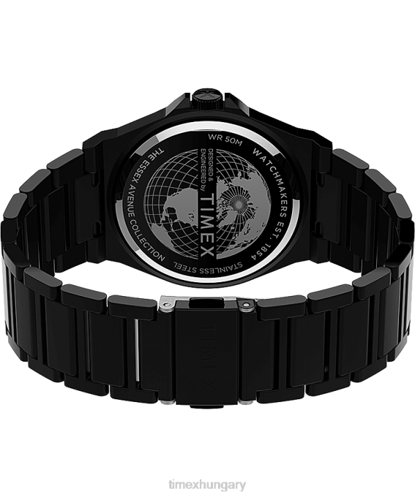 órák | B8NR173 Timex fekete essex avenue vékony 40mm-es rozsdamentes acél karkötős óra férfiak