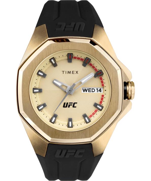 órák | B8NR272 Timex arany tónusú/fekete ufc pro 44mm szilikon szíjas óra férfiak