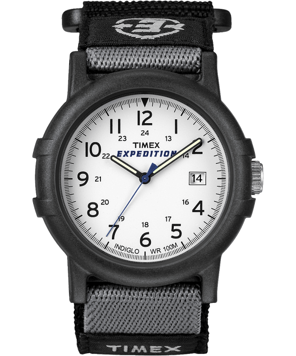 órák | B8NR308 Timex fekete-fehér expedition camper 38mm szövet szíjas karóra férfiak