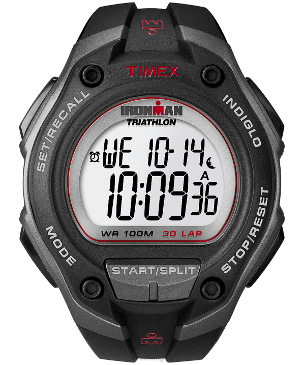 órák | B8NR314 Timex szürke/fekete ironman classic 30-as túlméretezett műgyanta szíjas karóra férfiak