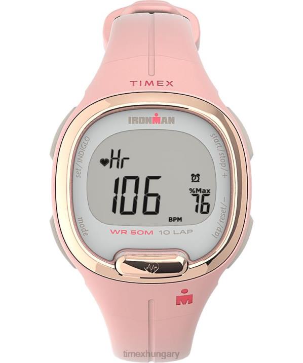 órák | B8NR405 Timex rózsaszín/rózsa-arany tónusú ironman heartfit tranzit+ 33 mm-es gyanta szíj aktivitás és pulzusmérő óra nők