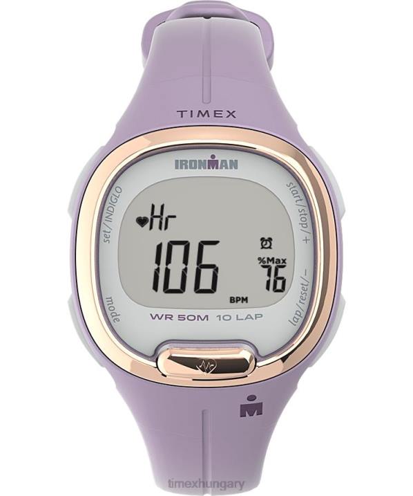 órák | B8NR410 Timex lila/rózsa-arany tónusú ironman heartfit tranzit+ 33 mm-es gyanta szíj aktivitás és pulzusmérő óra nők