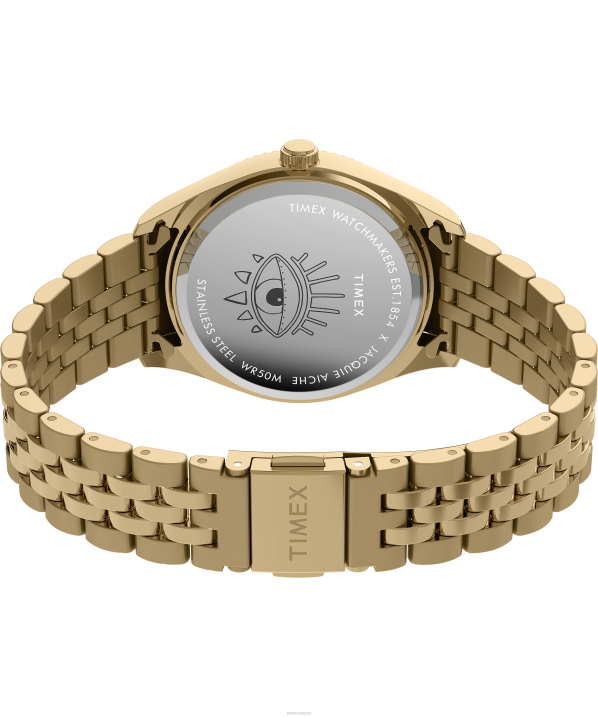 órák | B8NR321 Timex arany tónusú/kék legacy x jacquie aiche lapis tribe eye 36 mm-es karóra nők