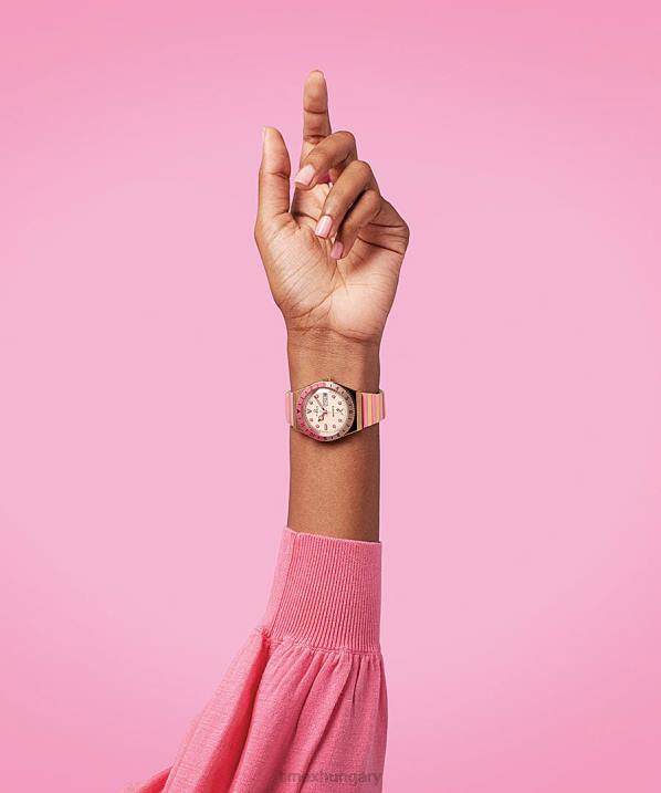 órák | B8NR333 Timex x rózsa-arany-tónus/kéttónus/rózsaszín q bcrf 36 mm-es rozsdamentes acél karkötős óra nők