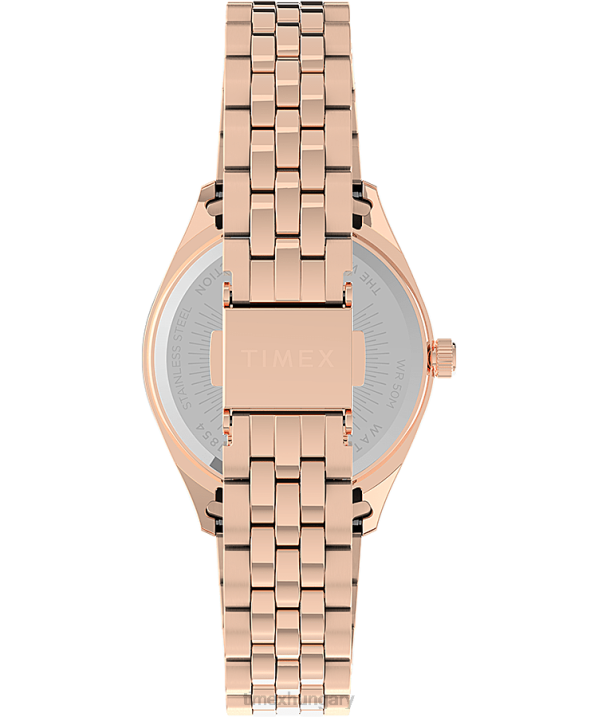 órák | B8NR340 Timex rózsa-arany tónusú/rózsaszín örökölt baráti 36 mm-es rozsdamentes acél karkötős óra nők