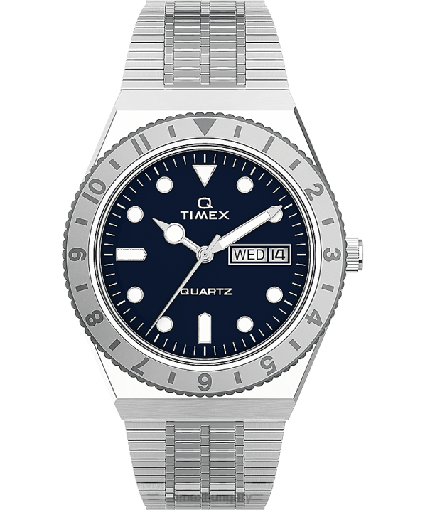 órák | B8NR343 Q Timex rozsdamentes acél/kék 36 mm-es rozsdamentes acél karkötős óra nők