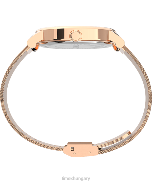 órák | B8NR345 Timex rózsa-arany-tónusú eredeti 38 mm-es rozsdamentes acél hálós karóra nők