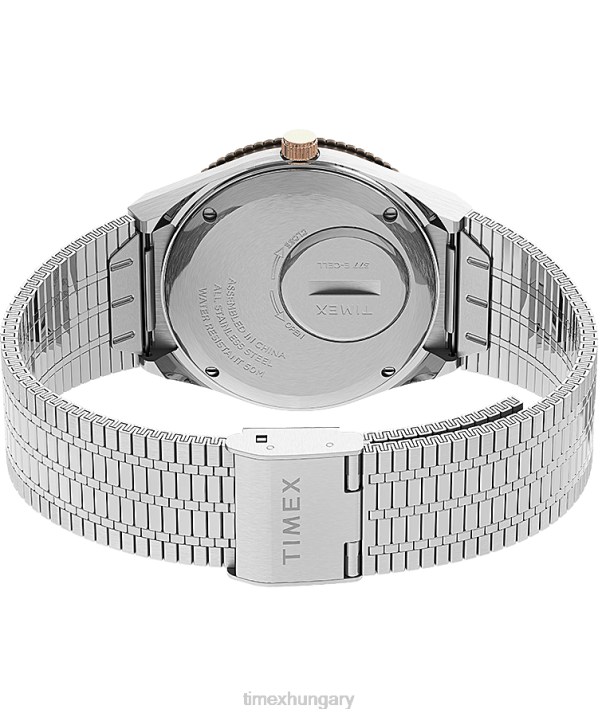 órák | B8NR348 Q Timex rozsdamentes acél/ezüst tónusú 36 mm-es rozsdamentes acél karkötős óra nők
