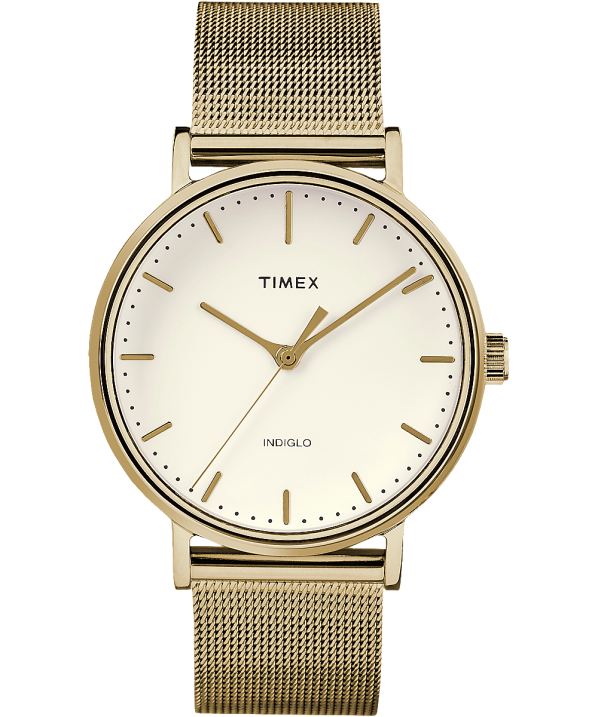órák | B8NR350 Timex arany tónusú/természetes Fairfield 37 mm-es hálós karóra nők
