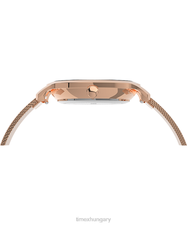 órák | B8NR354 Timex rózsa-arany-tónusú/fekete transzcend égi 31 mm-es rozsdamentes acél karkötő karóra nők