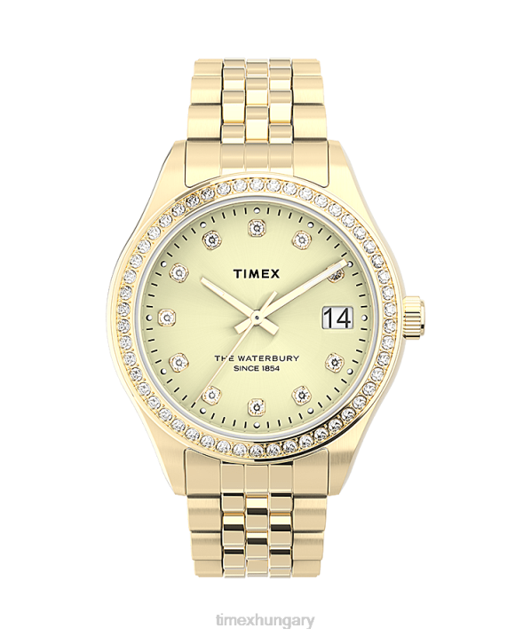 órák | B8NR357 Timex Arany tónus Waterbury hagyományos 34 mm-es rozsdamentes acél karkötő karóra nők