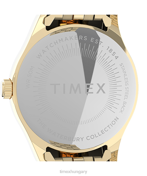 órák | B8NR357 Timex Arany tónus Waterbury hagyományos 34 mm-es rozsdamentes acél karkötő karóra nők