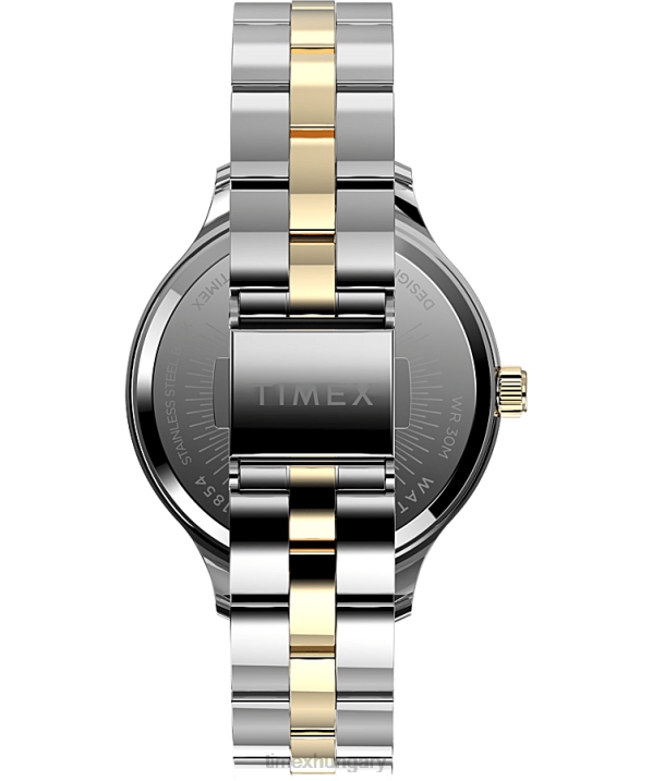 órák | B8NR358 Timex ezüst tónusú/kéttónusú peyton 36mm-es rozsdamentes acél karkötős óra nők