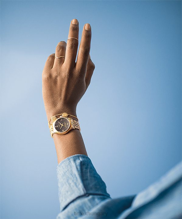 órák | B8NR373 Timex kéttónusú/fehér Waterbury hagyományos 34 mm-es rozsdamentes acél karkötő karóra nők