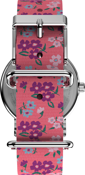 órák | B8NR392 Timex ezüst tónusú/rózsaszín/fehér weekender 31 mm-es szövet szíjas karóra nők